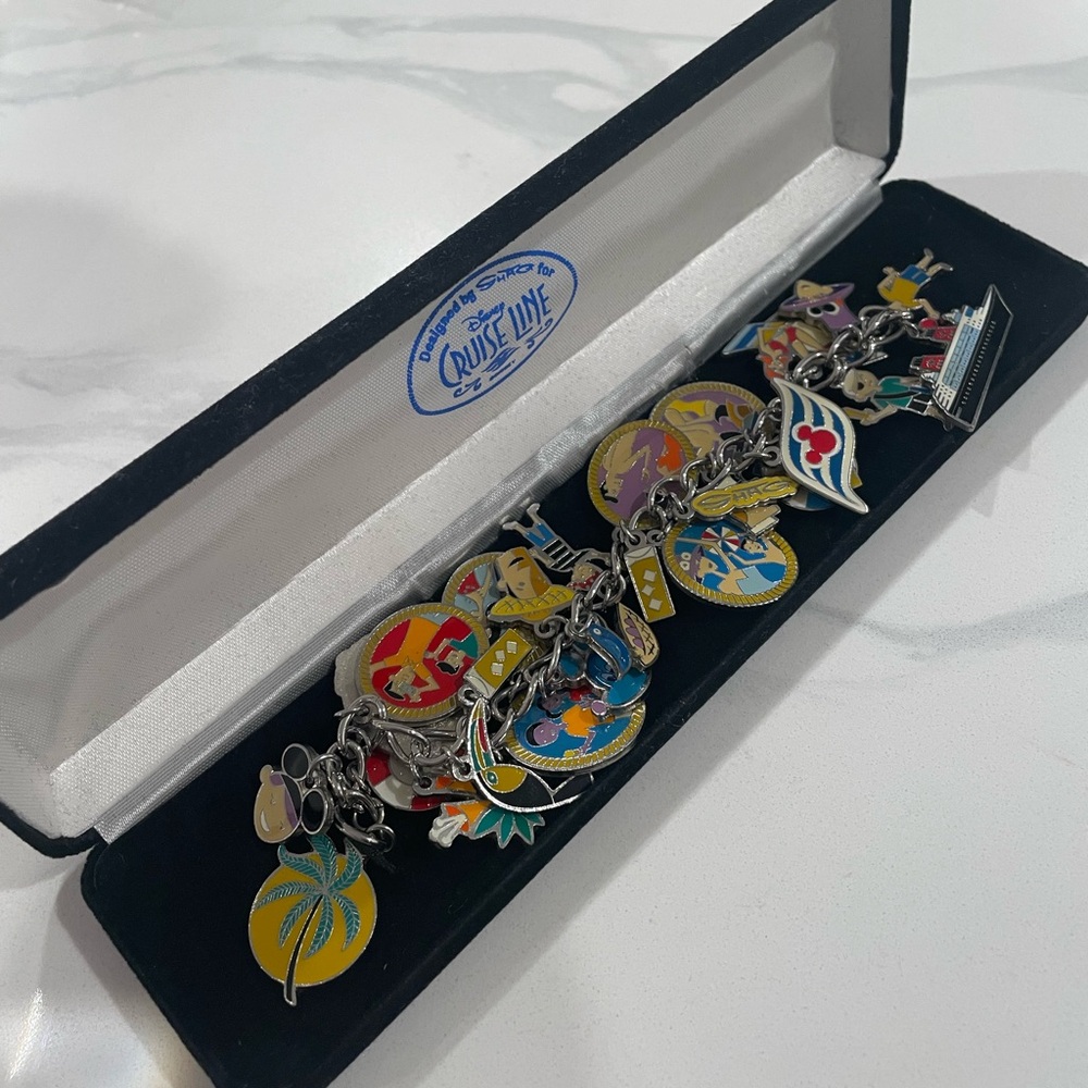 Disney Cruise Line Enamel Charm Bracelet